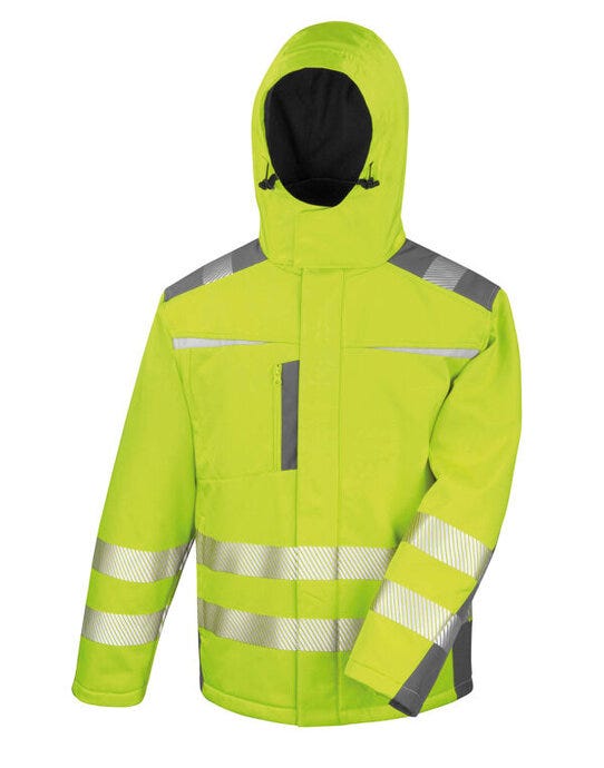 Result Safeguard Dynamic Softshell Coat - Fluro Yellow