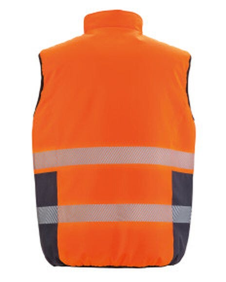 Result Safeguard Reversible Padded Gilet - Fluorescent Orange/Navy