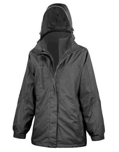 Result Womens 3 In 1 Journey Jacket - Black/Black