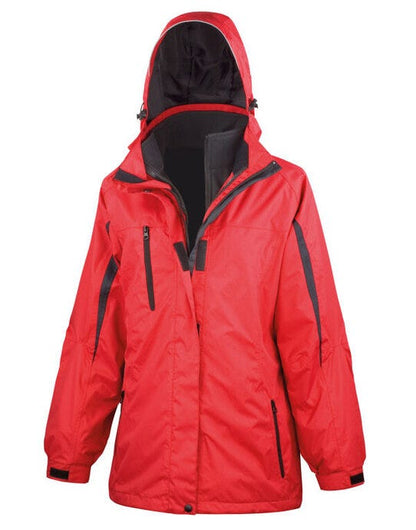 Result Womens 3 In 1 Journey Jacket - Red/Black