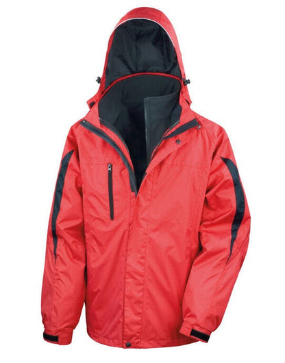 Result Mens 3 In 1 Journey Jacket - Red/Black