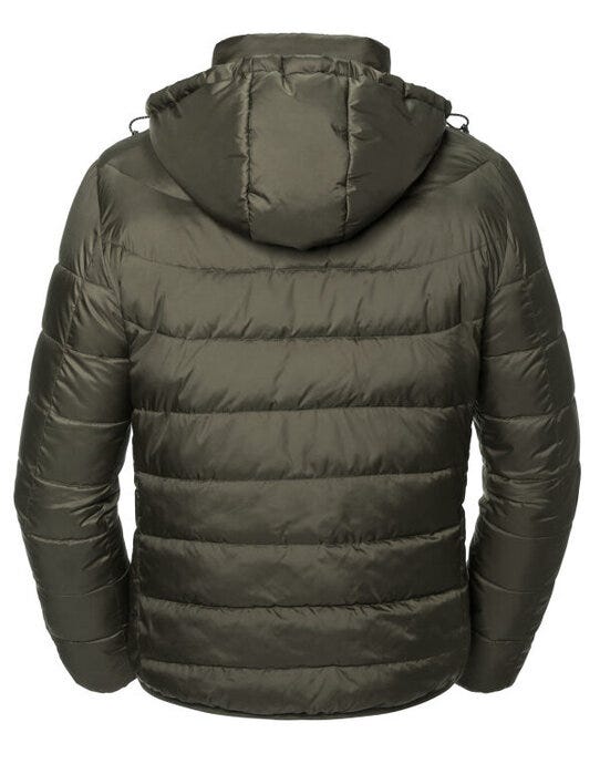 Russell Athletic Russell Mens Hooded Nano Jacket - Dark Olive