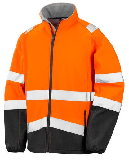 Result Safeguard Printable Safety SShell - Fluorescent Orange/Black