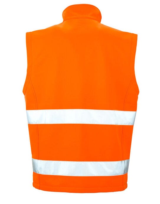 Result Safeguard Safety Softshell Gilet - Fluorescent Orange/Black