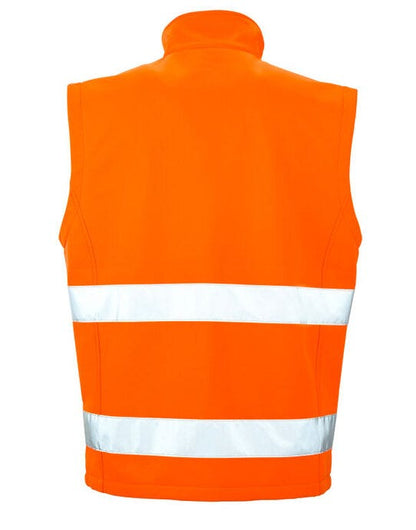 Result Safeguard Safety Softshell Gilet - Fluorescent Orange/Black