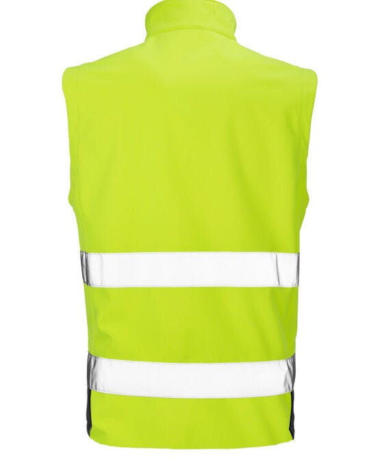 Result Safeguard Safety Softshell Gilet - Fluorescent Yellow/Black