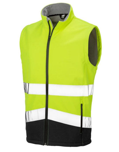 Result Safeguard Safety Softshell Gilet - Fluorescent Yellow/Black