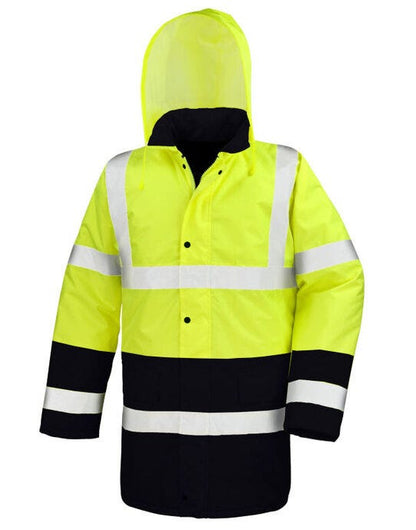 Result Safeguard Moterway 2-Tone Coat - Fluorescent Yellow/Black