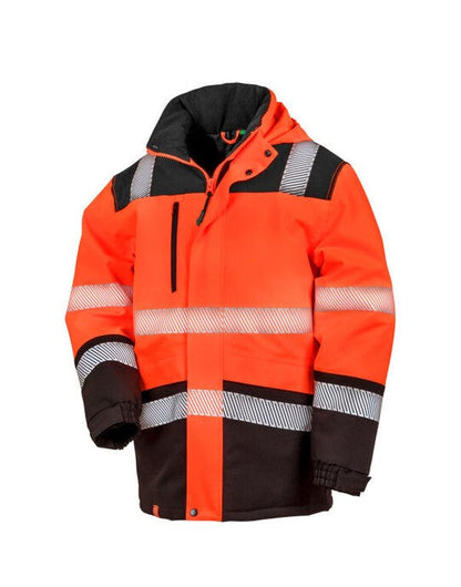 Result Safeguard Result SGuard Extreme Tech Safety Coat - Fluorescent Orange/Black
