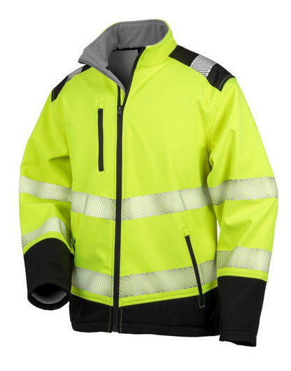 Result Safeguard Ripstop Safety Softshel - Fluorescent Yellow/Black