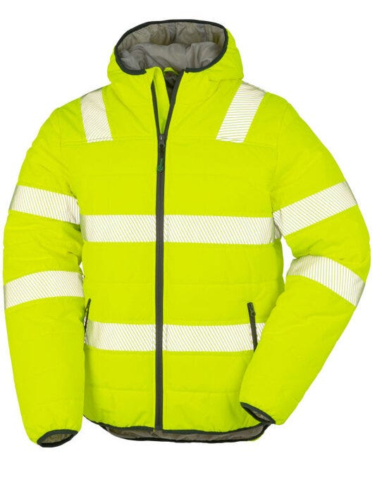 Result Recycled Result Rcycled Ripstop Padded Safety Jkt - Fluoresent Yellow