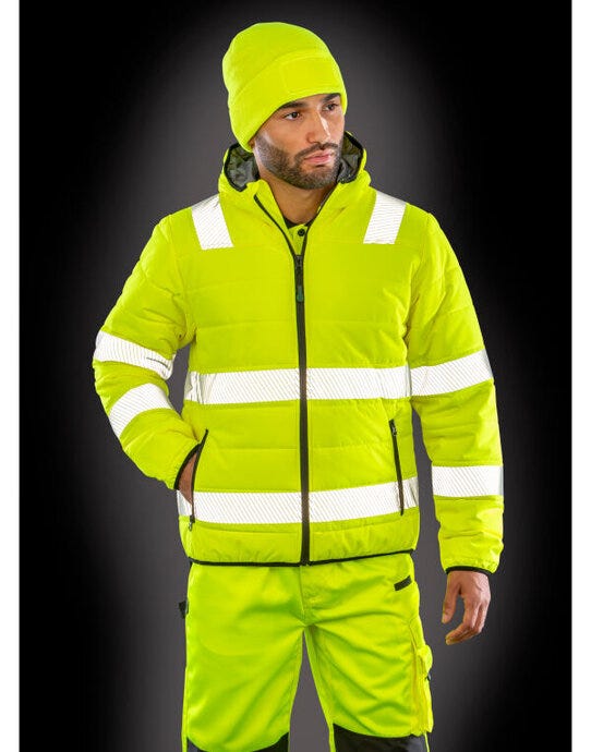 Result Recycled Result Rcycled Ripstop Padded Safety Jkt - Fluoresent Yellow
