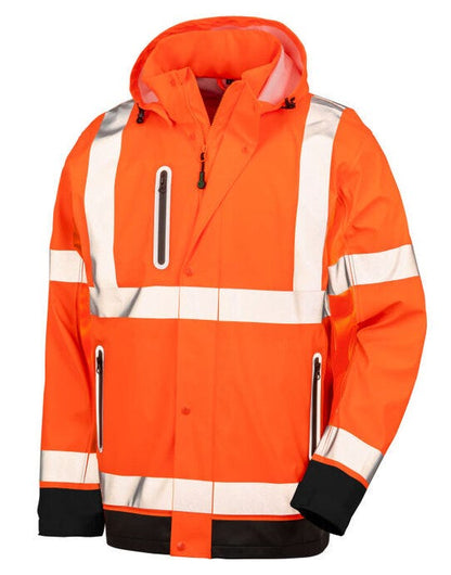 Result Recycled Result Heavy Duty Prism PU Safe&Dry Jkt - Fluorescent Orange/Black