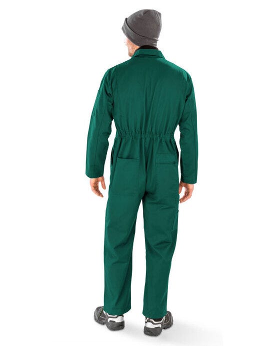 Result Recycled Action Zip Front Overall - Bottle Green