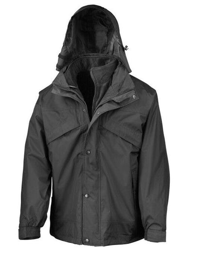 Result 3 In 1 Zip and Clip Jacket - Black