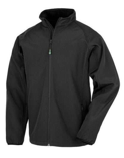 Result Recycled Mens Printable Softshell - Black