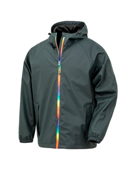 Result Recycled Result Prism PU Waterproof Jacket - Black Olive