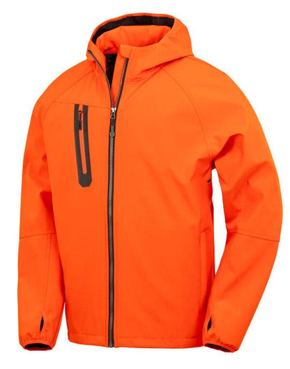 Result Recycled Result 3-Layer Recycled Hooded Softshell - Orange/Navy