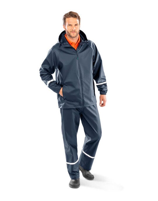 Result Recycled Result Prism PU Waterproof Jacket - Navy