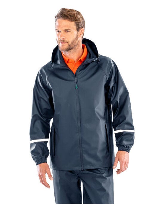 Result Recycled Result Prism PU Waterproof Jacket - Navy