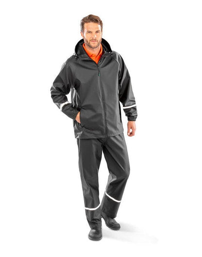 Result Recycled Result Prism PU Waterproof Jacket - Black