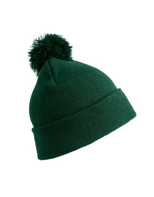Result Winter Essentials Result Winter Junior Pom Pom Beanie - Bottle Green