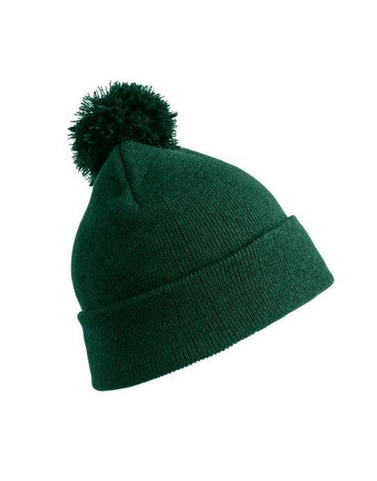 Result Winter Essentials Result Winter Junior Pom Pom Beanie - Bottle Green
