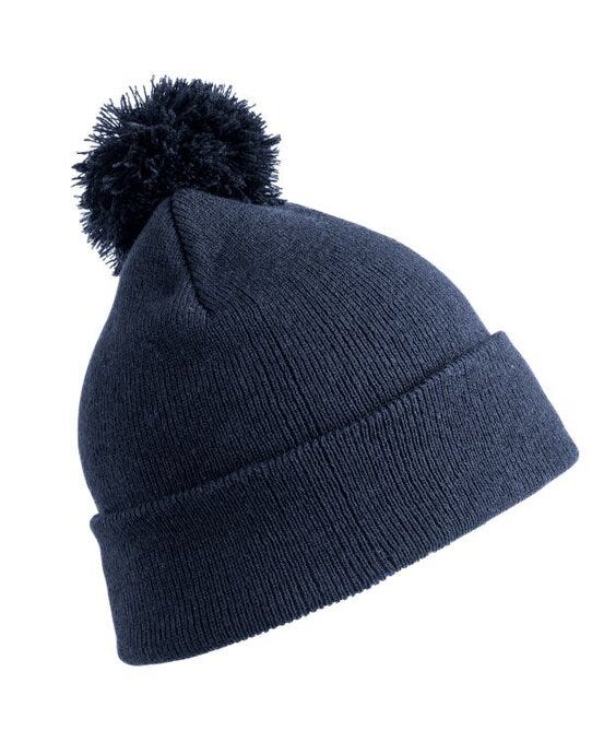 Result Winter Essentials Result Winter Junior Pom Pom Beanie - Navy