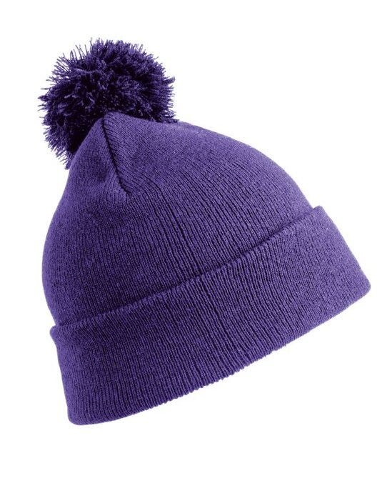 Result Winter Essentials Pom Pom Beanie - Purple
