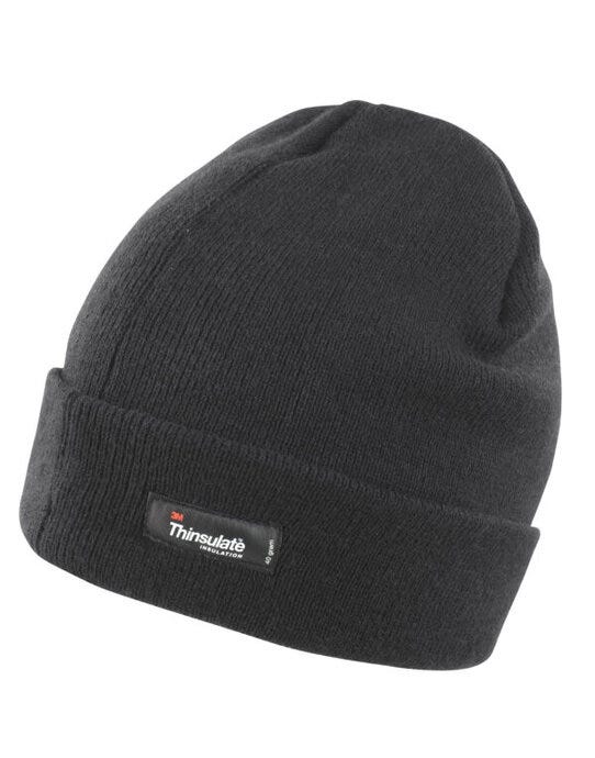 Result Winter Essentials Result Winter Lightweight Thinsulate Hat - Black