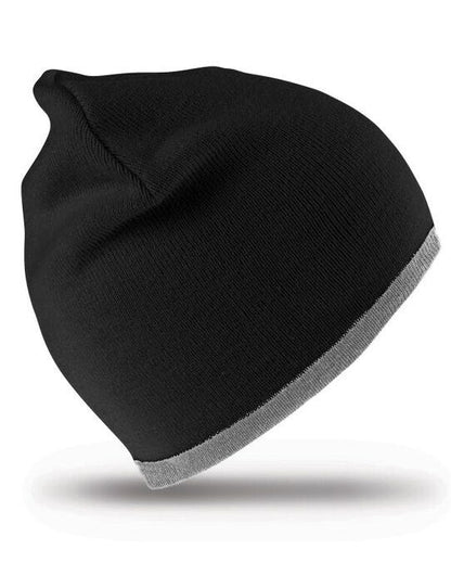 Result Winter Essentials Result Winter Reversible Fashion Fit Hat - Black/ Grey