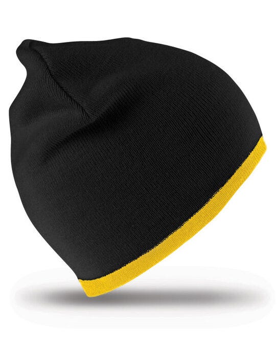 Result Winter Essentials Result Winter Reversible Fashion Fit Hat - Black/Yellow