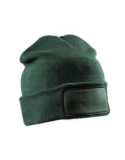 Result Recycled Dble Knit Printer Beanie - Bottle Green