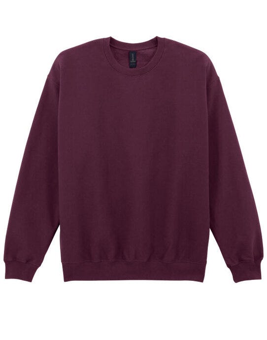 Gildan Softstyle MidW Fleece Adult Crew - Maroon