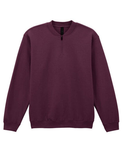 Gildan Softstyle Midweight 1/4 Zip Sweat - Maroon