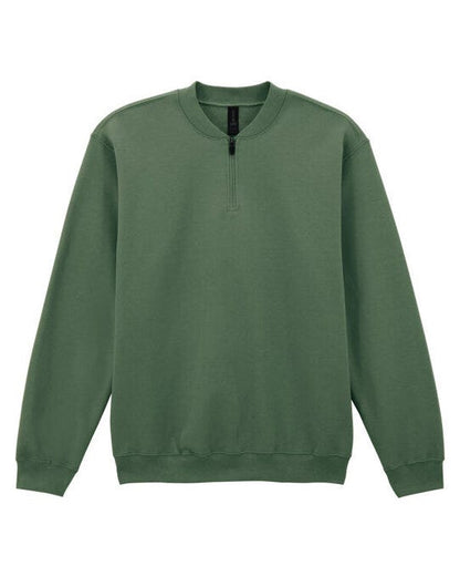 Gildan Softstyle Midweight 1/4 Zip Sweat - Military Green
