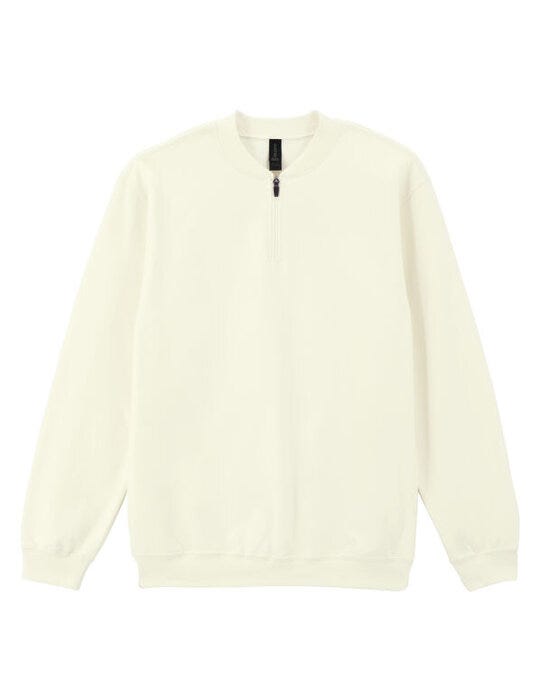 Gildan Softstyle Midweight 1/4 Zip Sweat - Off White
