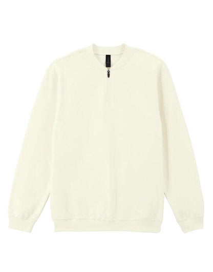 Gildan Softstyle Midweight 1/4 Zip Sweat - Off White