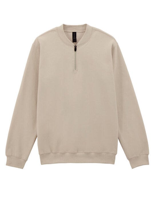Gildan Softstyle Midweight 1/4 Zip Sweat - Sand