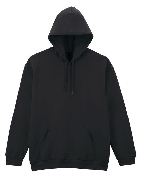 Gildan Softstyle Midw Fleece Adult Hoody - Black