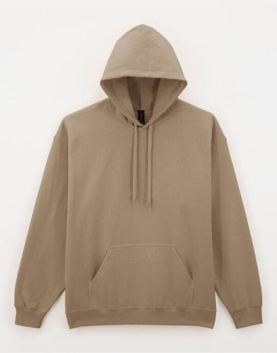 Gildan Softstyle Midw Fleece Adult Hoody - Brown Savana
