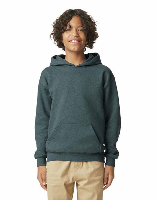 Gildan Softstyle Midw Fleece Youth Hoody - Dark Heather