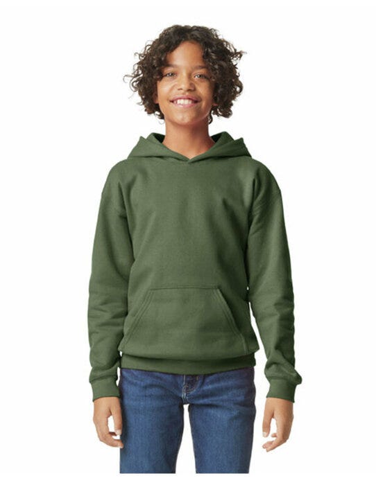 Gildan Softstyle Midw Fleece Youth Hoody - Military Green