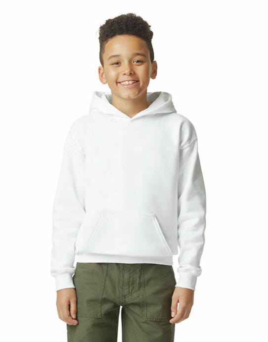 Gildan Softstyle Midw Fleece Youth Hoody - White
