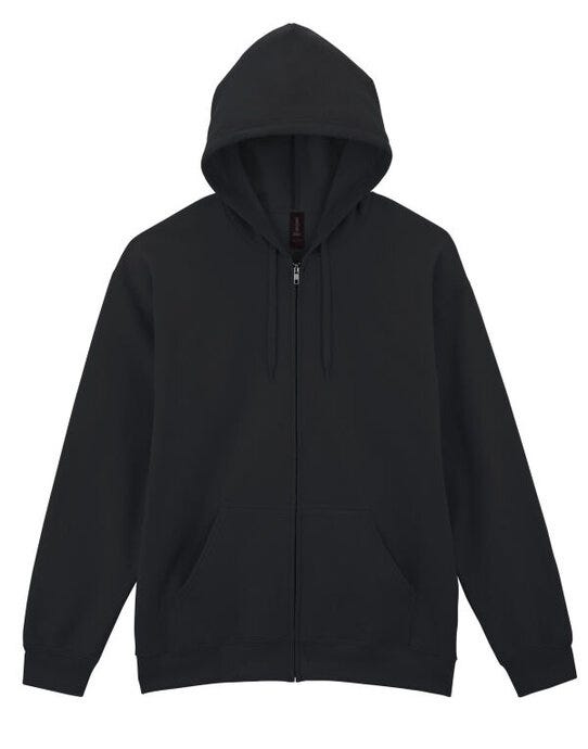 Gildan Softyle Midweight Full Zip Hoody - Black