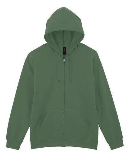 Gildan Softyle Midweight Full Zip Hoody - Military Green