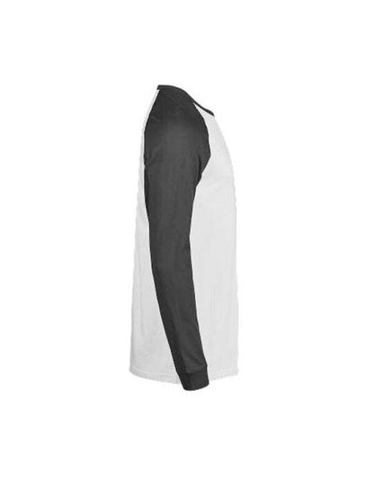 Tee Jays Unlabeled Baseball Tee - White/Black