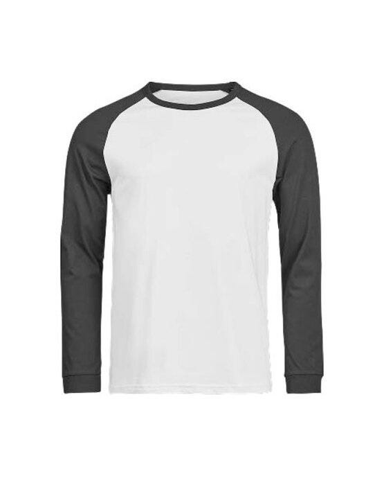 Tee Jays Unlabeled Baseball Tee - White/Black