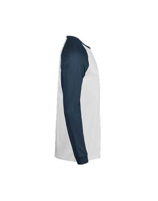 Tee Jays Unlabeled Baseball Tee - White/Ink