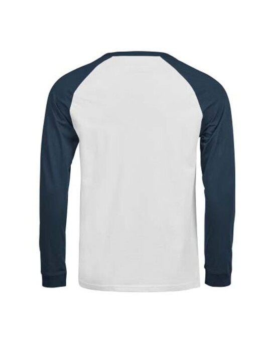 Tee Jays Unlabeled Baseball Tee - White/Ink